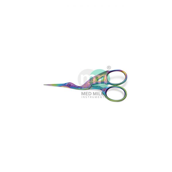 Fancy Scissors Stork Shape Titanium Coated