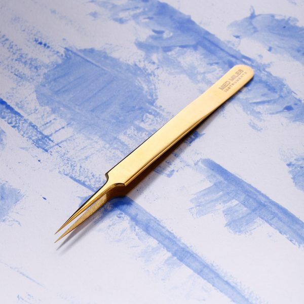 Gold Color Volume Lash Tweezers / Professional False Eyelash Tweezers - Image 5