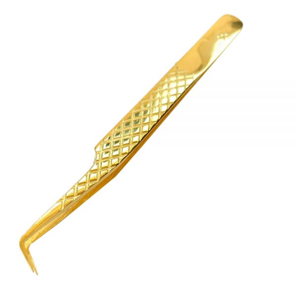 Wholesale Black professional eyelash extension tweezers Stainless steel curved and straight point eyelash tweezers - Image 2