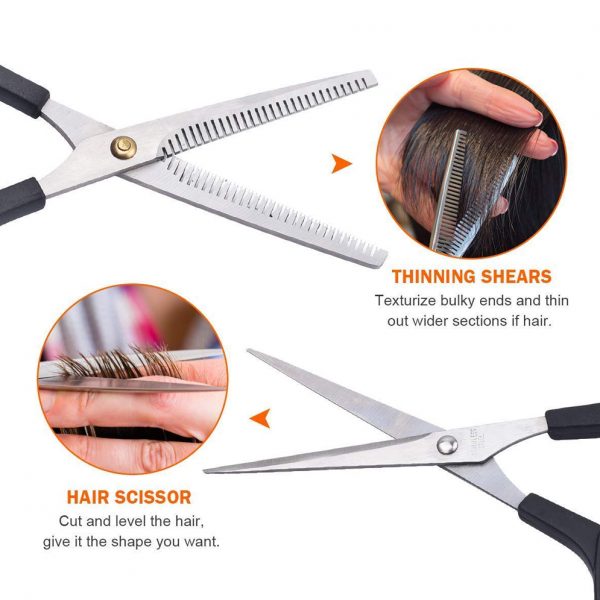 Professional Hair Cutting Shears Thinning Scissors for Home Salon Hairdressing Hair Barber Scissors Set Haircut Scissors - Image 2