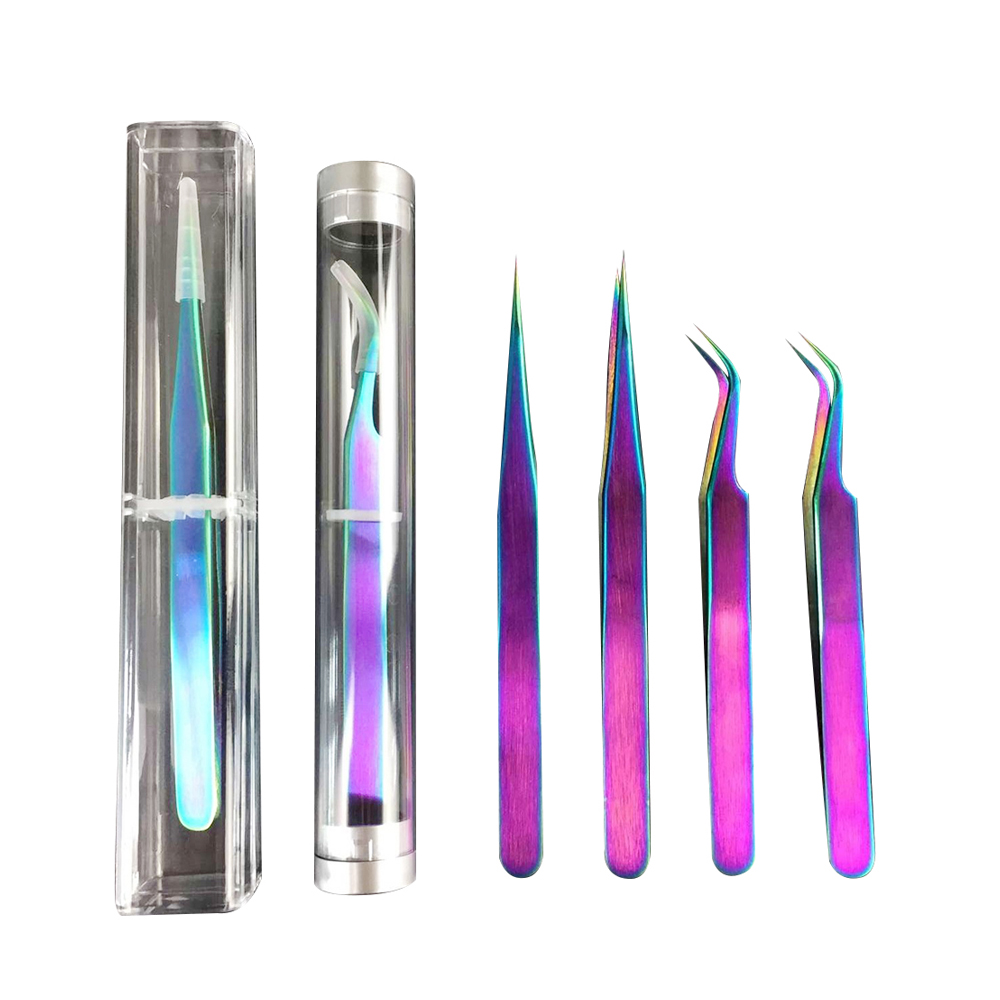 Bulk Private Label Lash Extensions Tweezers Custom Logo Accessories Tool Eyelash Tweezers