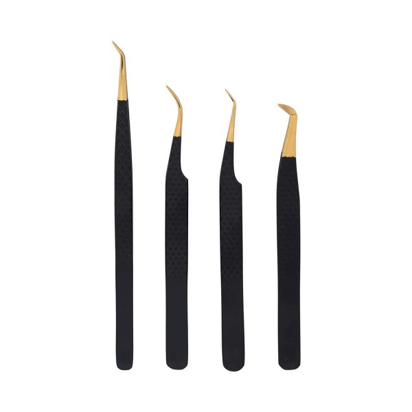 Eyebrow Use and Pointed Tip Type eyelash extension tweezers volume lash tweezers Russian volume tweezers - Image 3