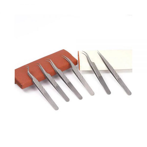 Wholesale Titanium tweezers lozenge grain Stainless Steel Private Label Eyelash Tweezers other eyelashes & tools - Image 6