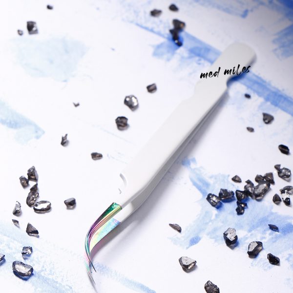 Eyelash extension tweezers private label Eyelash tweezers powder coated Volume tweezers - Image 3
