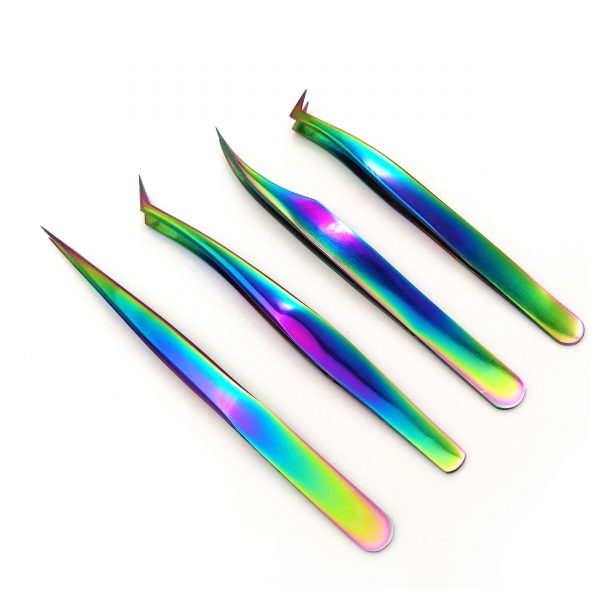 Eyelashes Extensions Tweezers For Grafting Stainless Steel False Lash Make Fan Tools Lashes Pattern Tweezers - Image 2