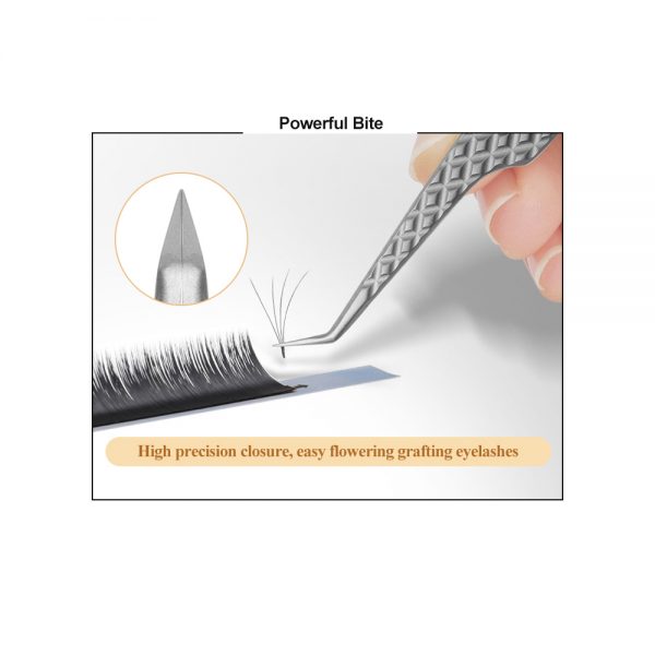 2021 beauty tweezers colored eyebrow tweezers private label Stainless steel eyelash forceps pointed tweezers - Image 3