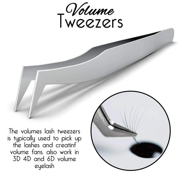 Customized Logo Colorful rounded Pink Rose Gold lash applicator tweezer private label eyelash tweezers bulk eye lash tweezers - Image 3