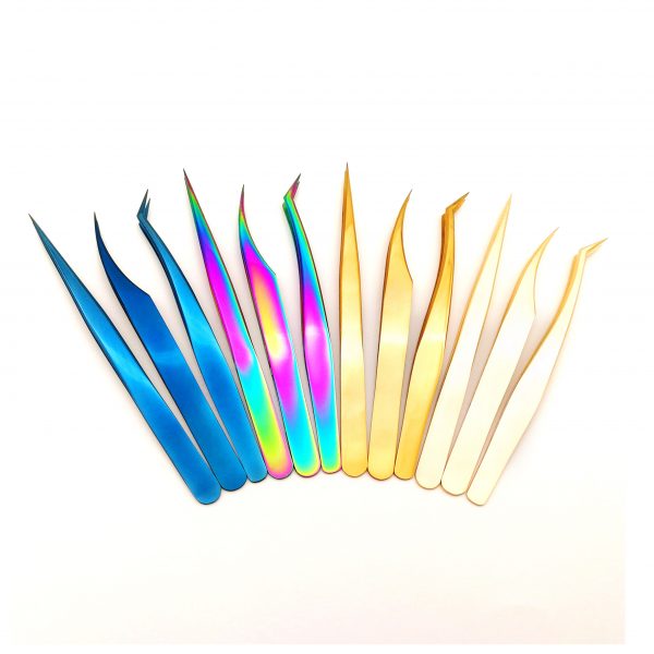 Eyelashes Extensions Tweezers For Grafting Stainless Steel False Lash Make Fan Tools Lashes Pattern Tweezers - Image 3