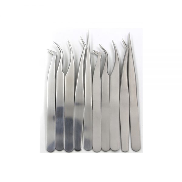 Stainless Steel colorful customized tweezers custom tweezers amzon pointed eyelash tweezers logo - Image 2