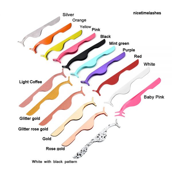 Private Label Volume Extension Lashes Eyelash Tweezers for eyelash extension tools one second fan lashes tweezers - Image 2