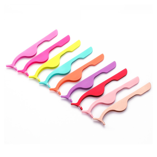 Eyelash Tweezers Pro Fake Eye Lash Applicator Eyelash Extension Curler Nipper Clip Clamp Makeup Forceps Tools - Image 4