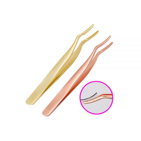 Wholesale Customized Strip Mink Lashes Applicator Print Logo Eyelash Tweezers - Image 5