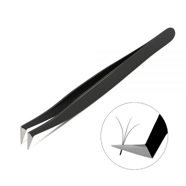 Private label Professional Stainless Steel lashes tweezers Volume Tweezers light weight eyelash extension tweezers - Image 2