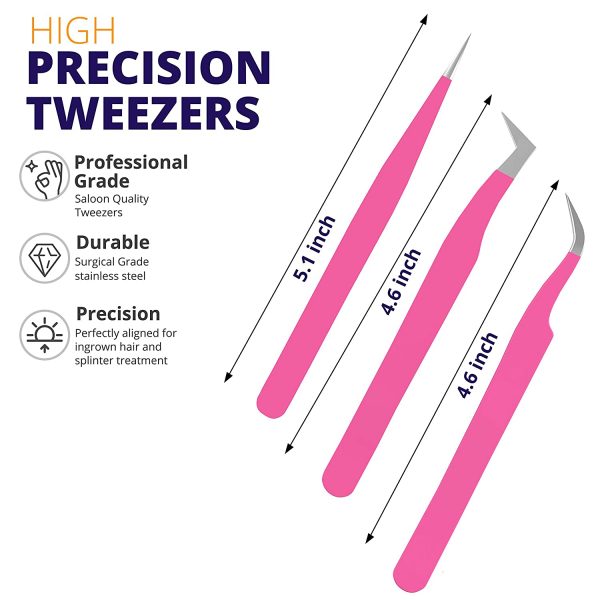 Custom Eyelash Tweezers Logo Volume Eyelash Extension Tweezers Private Label Stainless Steel Tweezers - Image 4