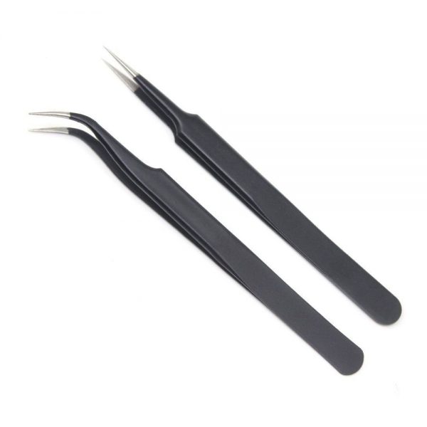 Private label Professional Stainless Steel lashes tweezers Volume Tweezers light weight eyelash extension tweezers - Image 4