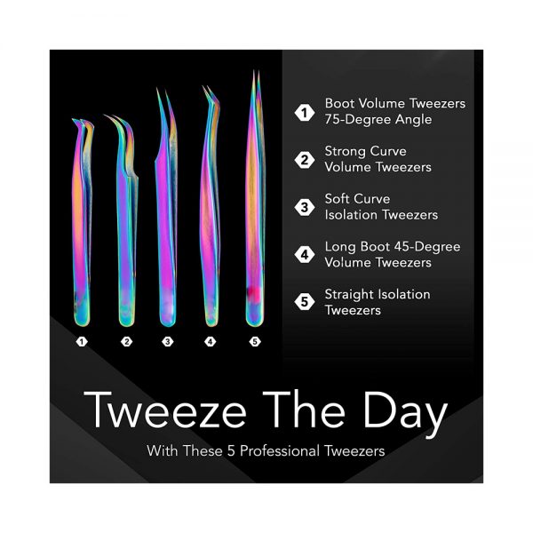 Wholesale Lash Tweezers Set Best Selling Volume Eyelash Tweezers High Quality Tweezer Case - Image 3
