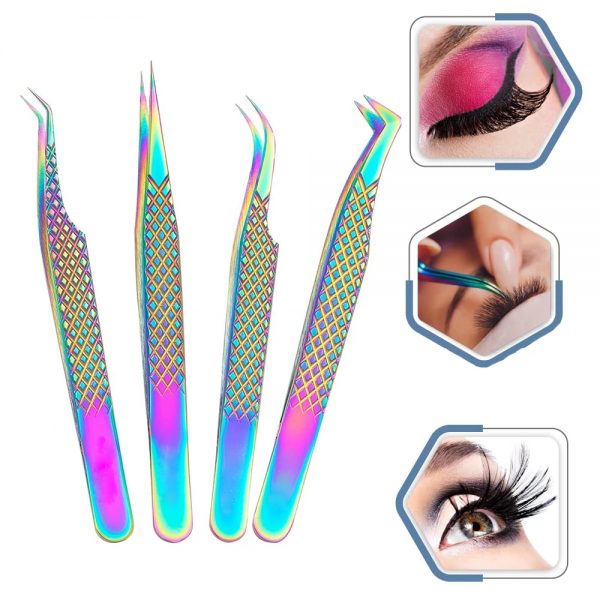 Tweezers Stainless Steel Eyelash Tweezers Other Makeup Tools Wholesale Eyelash Applicator - Image 4