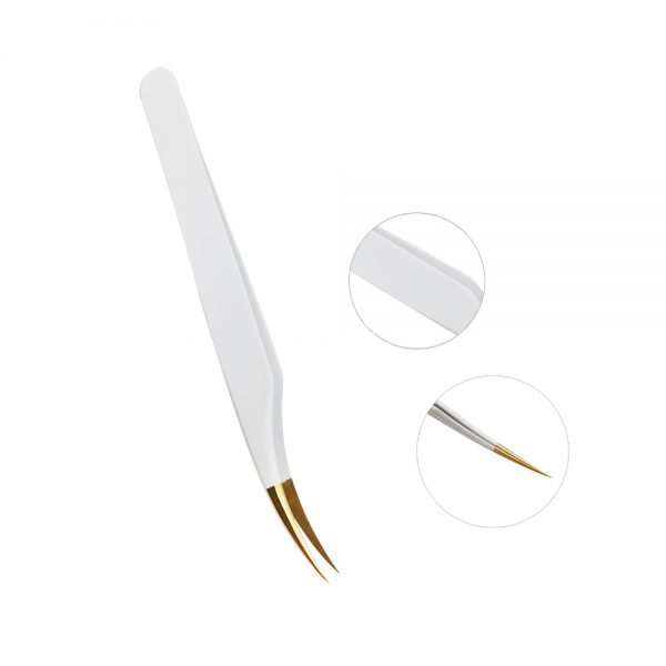 Wholesale 45 Degree Private Label Eyelash Tweezers Extensions Volume Eyelash Extension Eyelash Tweezers - Image 4