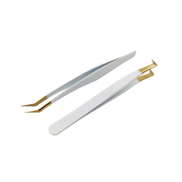 Wholesale 45 Degree Private Label Eyelash Tweezers Extensions Volume Eyelash Extension Eyelash Tweezers - Image 5