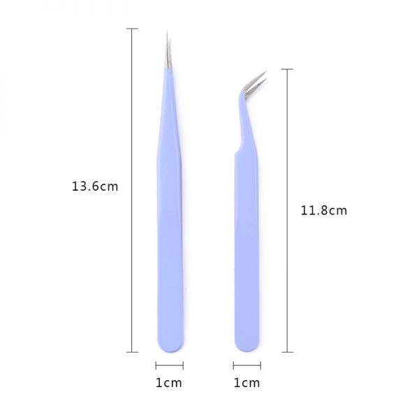 private label premium gold color diamond tip individual eyelash extension tweezers - Image 5