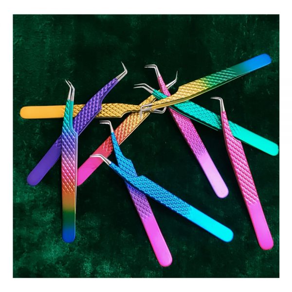Low MOQ Quality Customized Color Stainless Steel Eyebrow Tweezers Eyelash Tweezers - Image 5