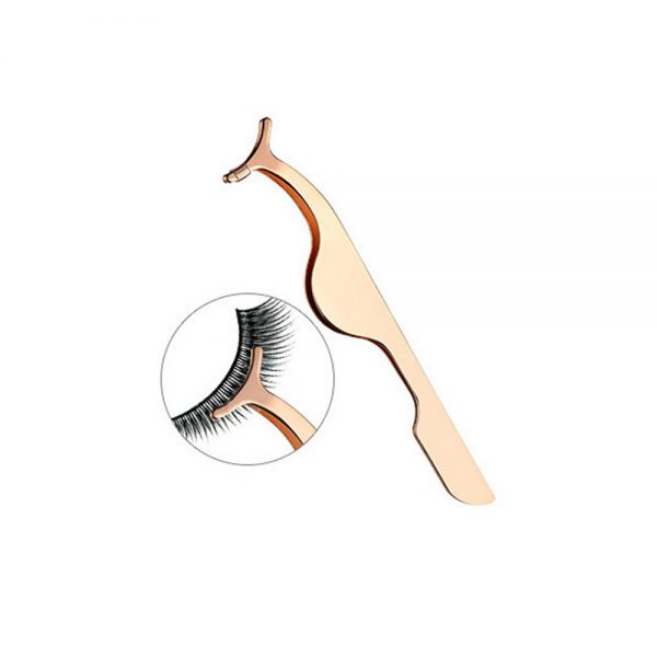 Colorful rounded Rose gold lashes tweezers Lashes applicator tweezer Private label eyelash tweezers - Image 6